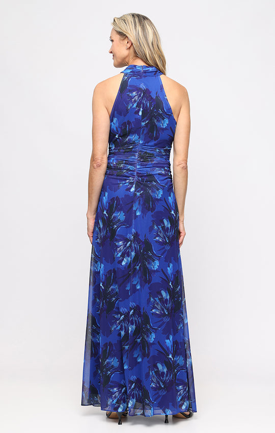 Halter Floor-Length Mesh Formal A-Line Gown SL Fashions 9231113
