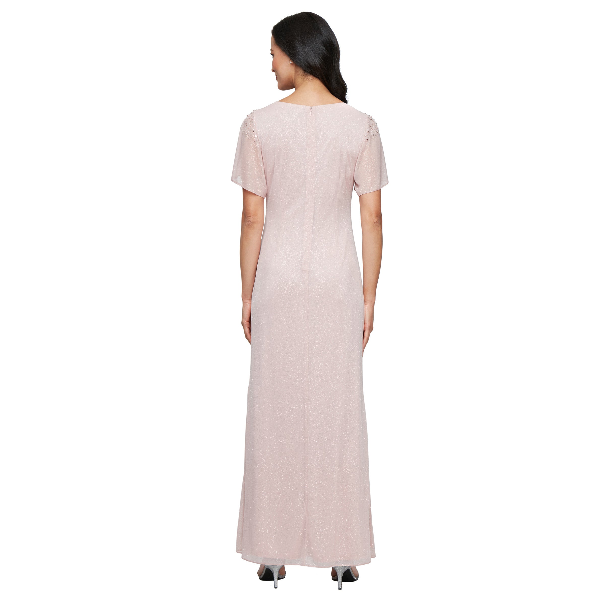 Mother of the Bride Dresses Long Formal Mother of the Bride Slit Dress Blush