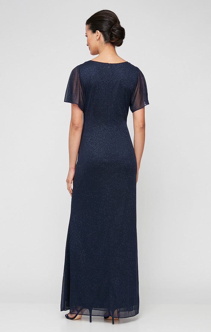 Mother of the Bride Dresses Long Formal Mother of the Bride Slit Dress Navy