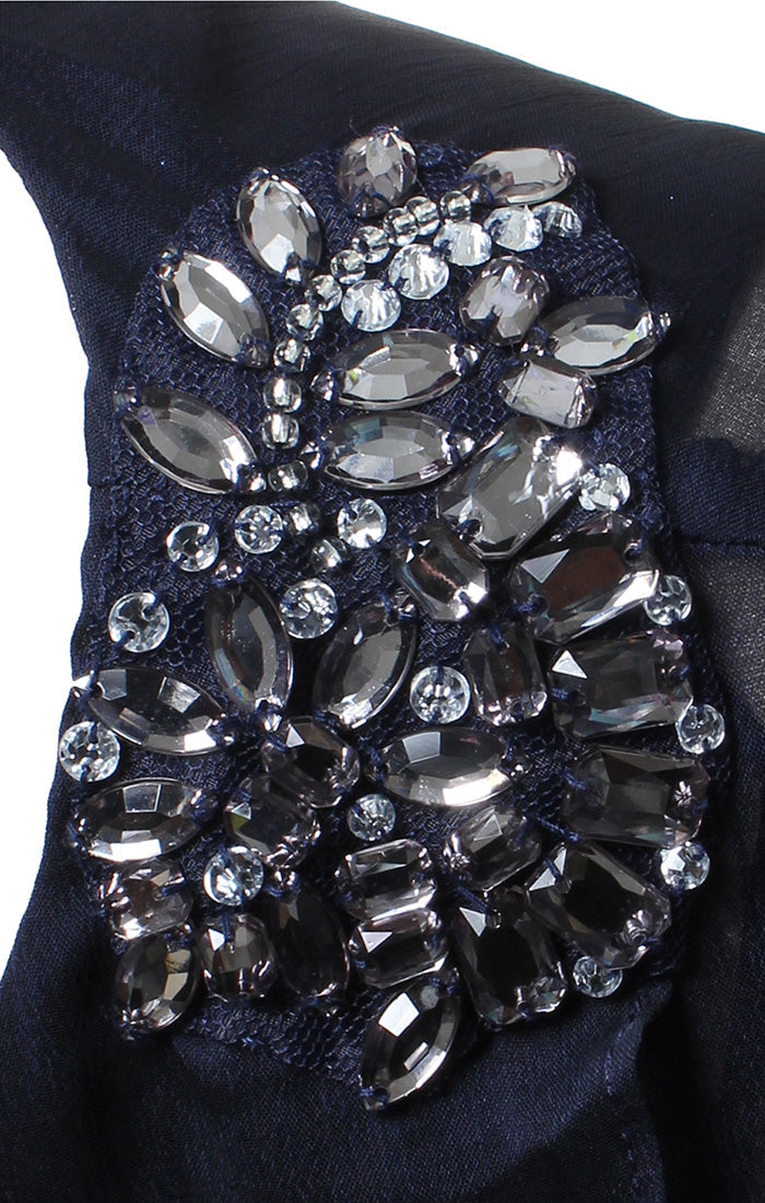 Mother of the Bride Dresses Long Beaded Mother of the Bride Formal Dress NAVY