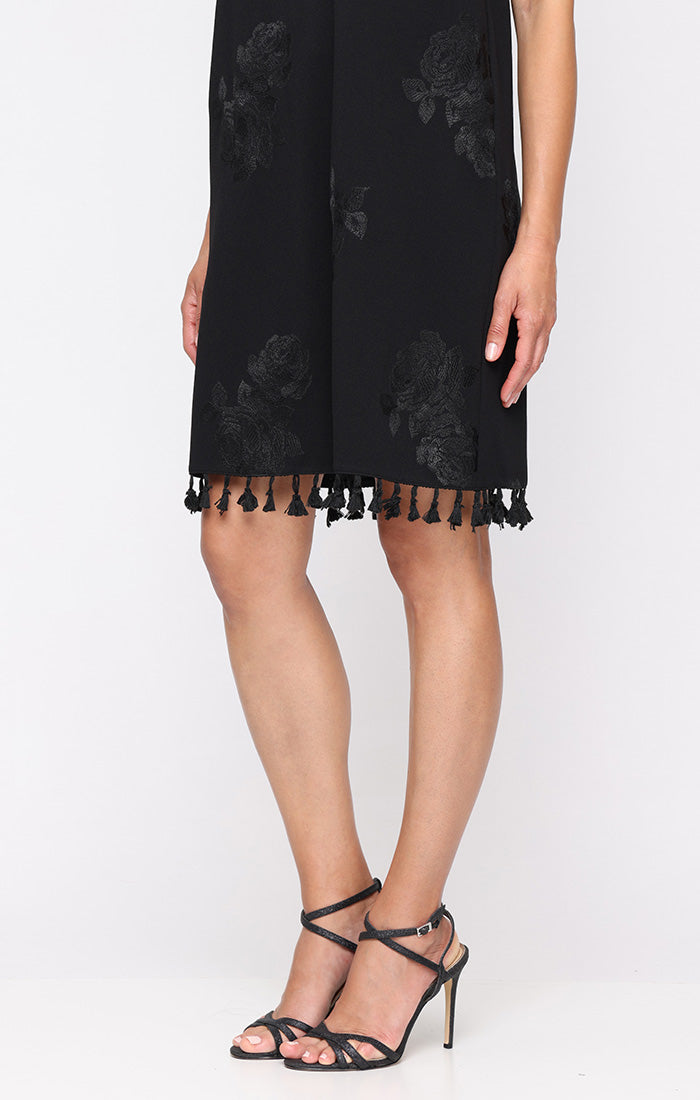Cocktail Dresses Short A Line Fringe Cocktail Dress BLACK