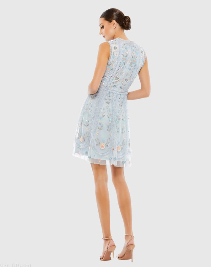 Cocktail Dresses Short Sleeveless Cocktail Dress Powder Blue