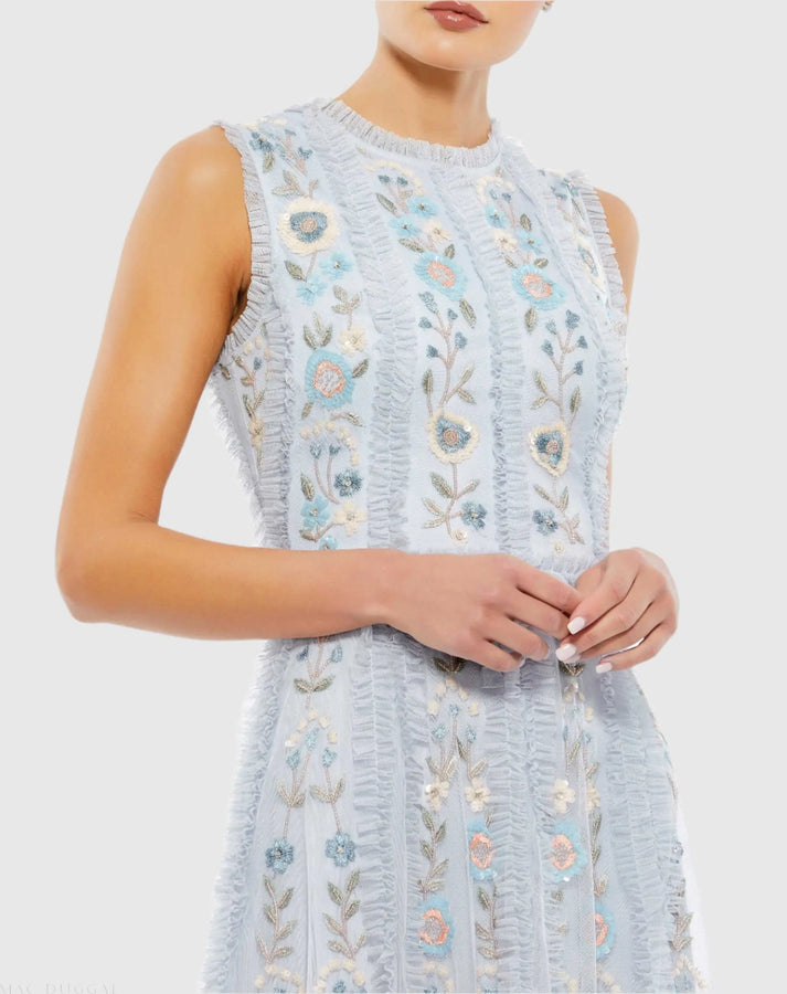 Cocktail Dresses Short Sleeveless Cocktail Dress Powder Blue