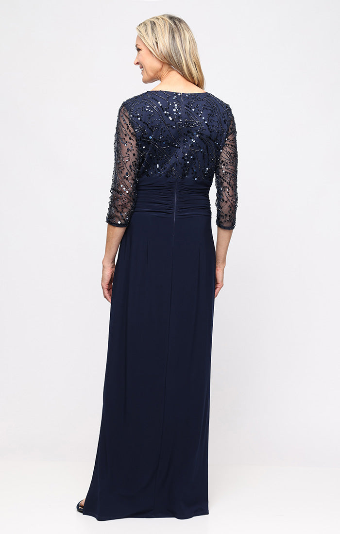 Mother of the Bride Dresses Formal Long Sequin Mother of the Bride Dress SL Fashions 9135273 Navy