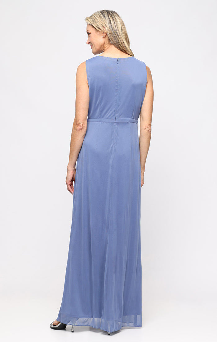 Mother of the Bride Dresses Long Formal Slit Evening Mother of the Bride Dress SL Fashions 9135274 Dusty Blue