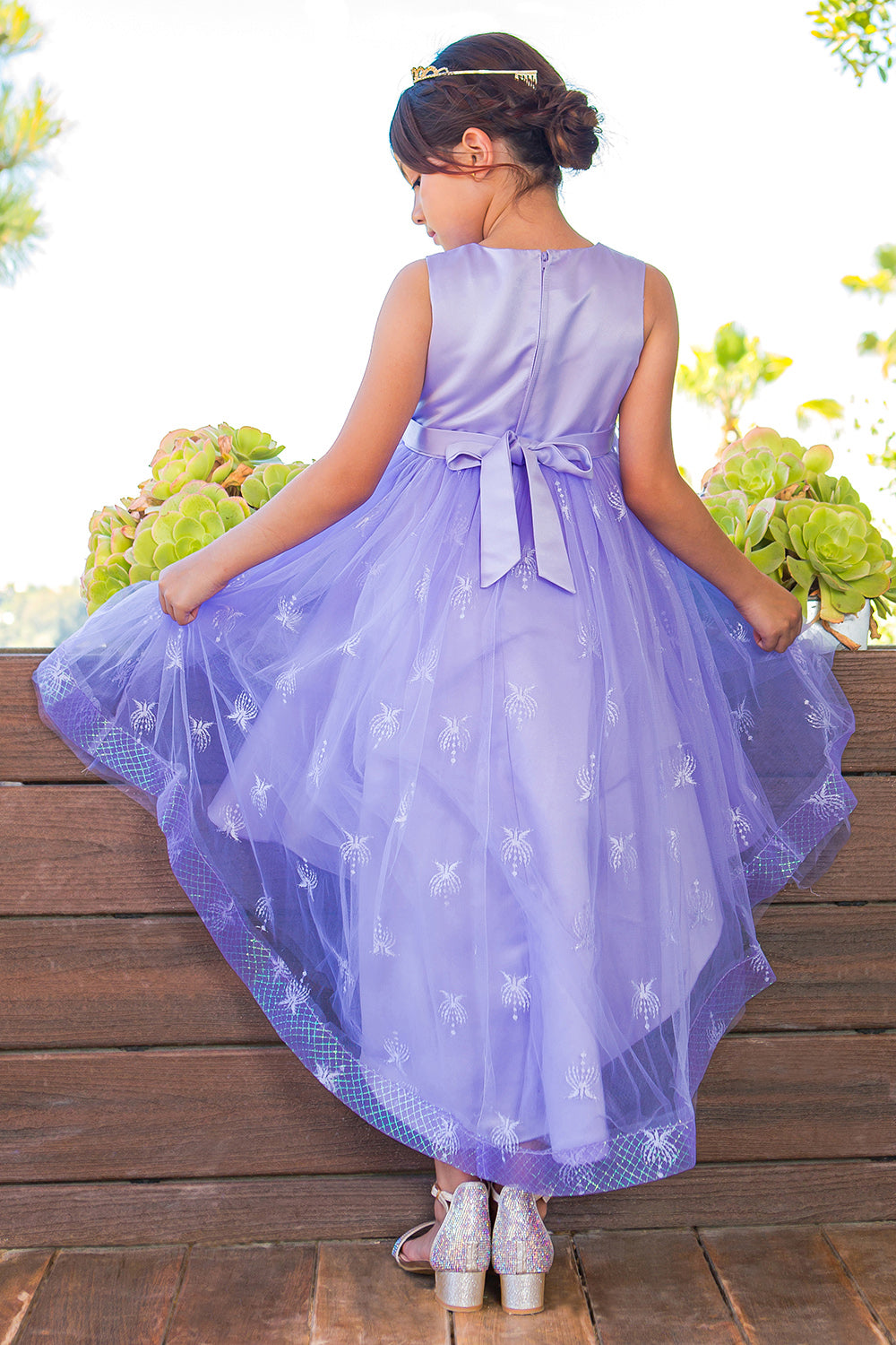 Flower Girl Dresses Lace High Low Flower Girl Dress Lilac