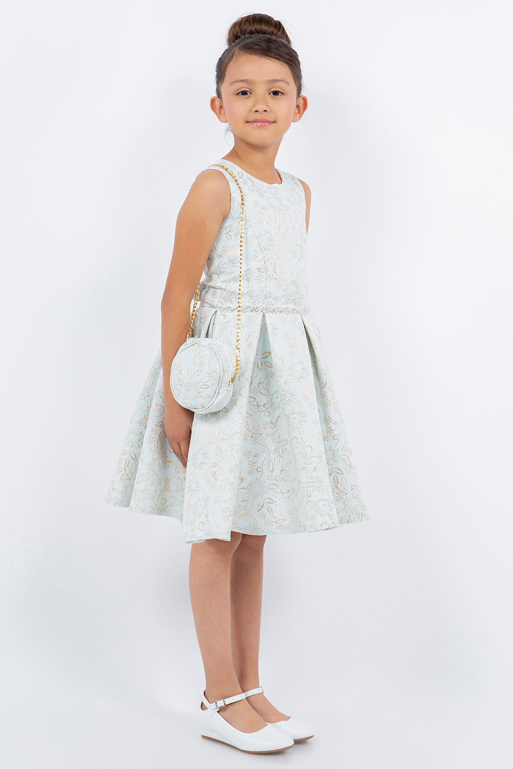 Flower Girl Dresses A Line Printed Short Flower Girl Dress Blue