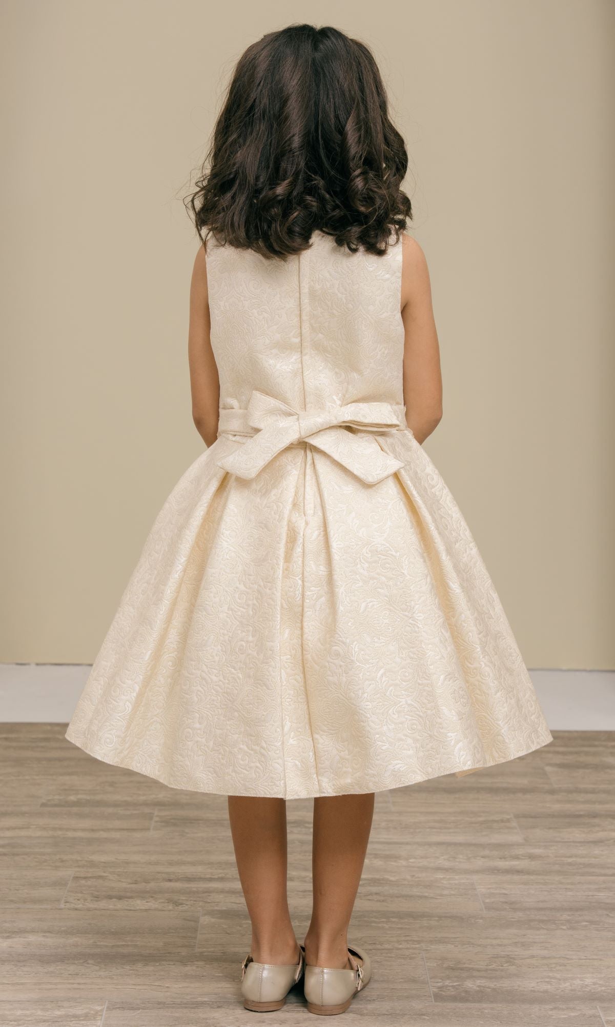 Flower Girl Dresses 3D Floral Print A Line Flower Girl Dress Ivory