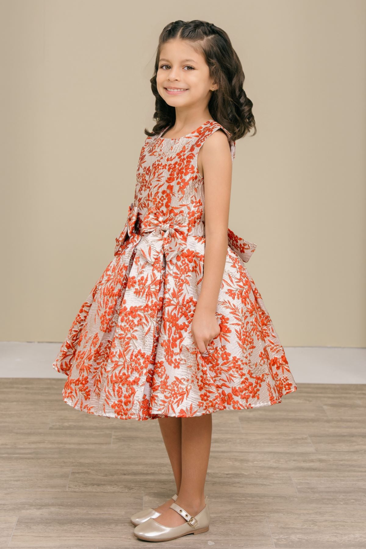 Flower Girl Dresses Floral Print Short A Line Flower Girl Dress Burgundy