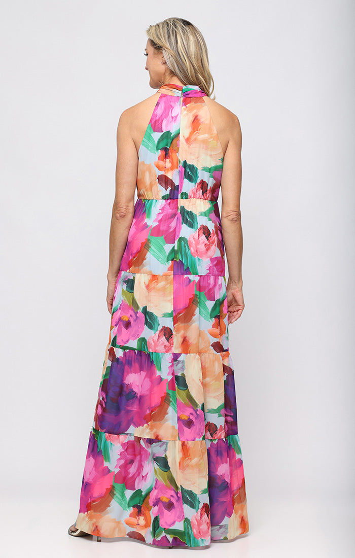 Halter Floor-Length Chiffon Formal A-Line Dress by SL Fashions 9272187