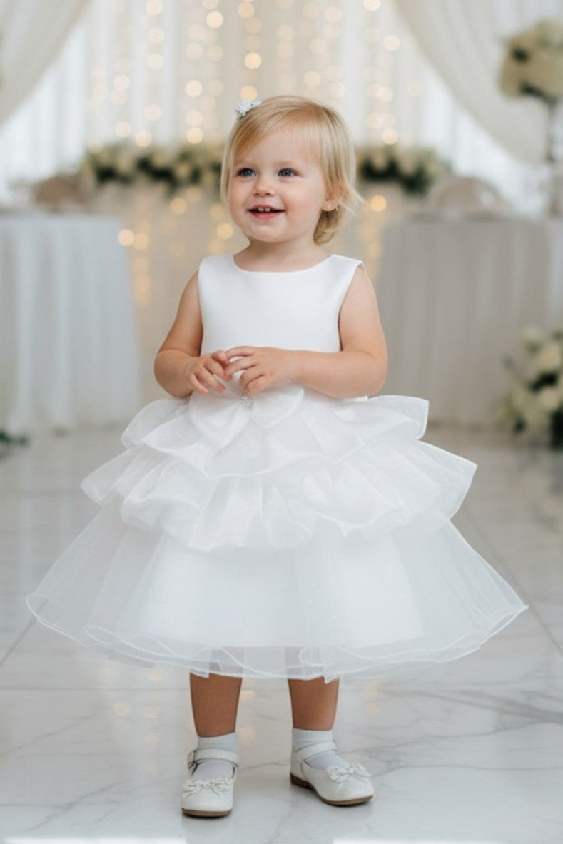 Jewel Knee-Length Organza Flower Girl Ball Gown Cinderella Couture 9174B