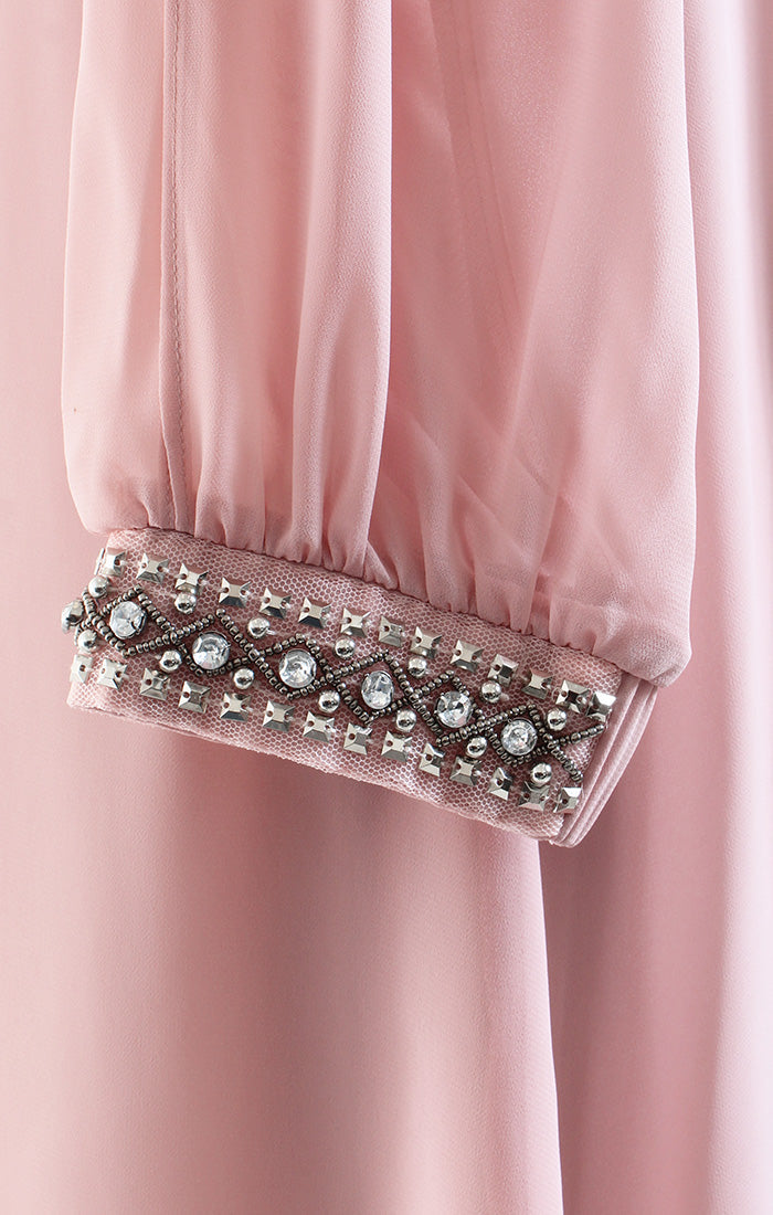 Mother of the Bride Dresses Long Sleeve Mother of the Bride Beaded Cocktail Dress FADED ROSE