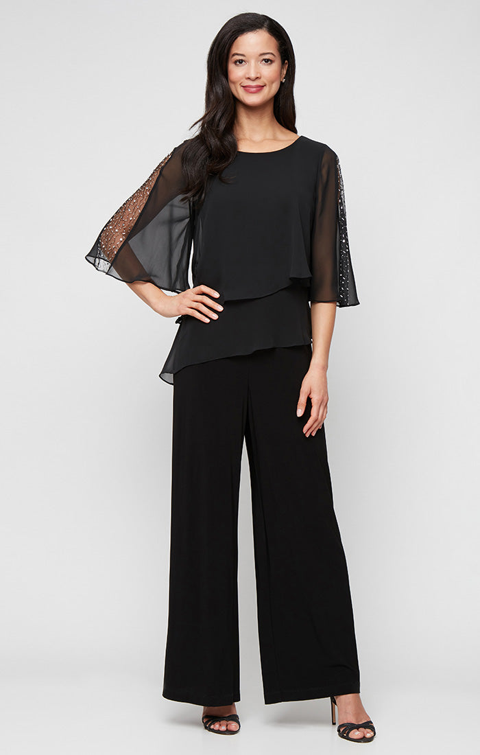 Jumpsuit Long Plus Size Formal Jumpsuit BLACK
