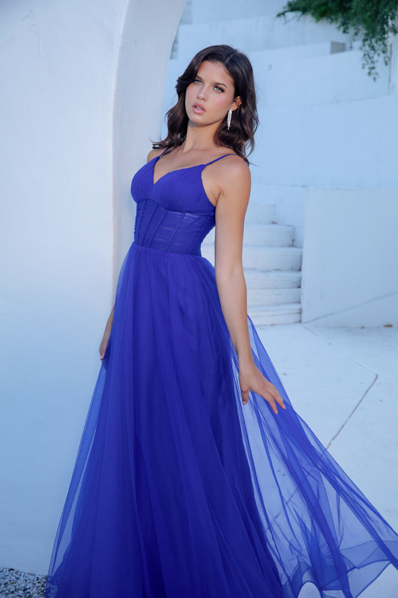Prom Dresses Long A Line Corset Formal Prom Dress Eureka Fashion 9177 Royal