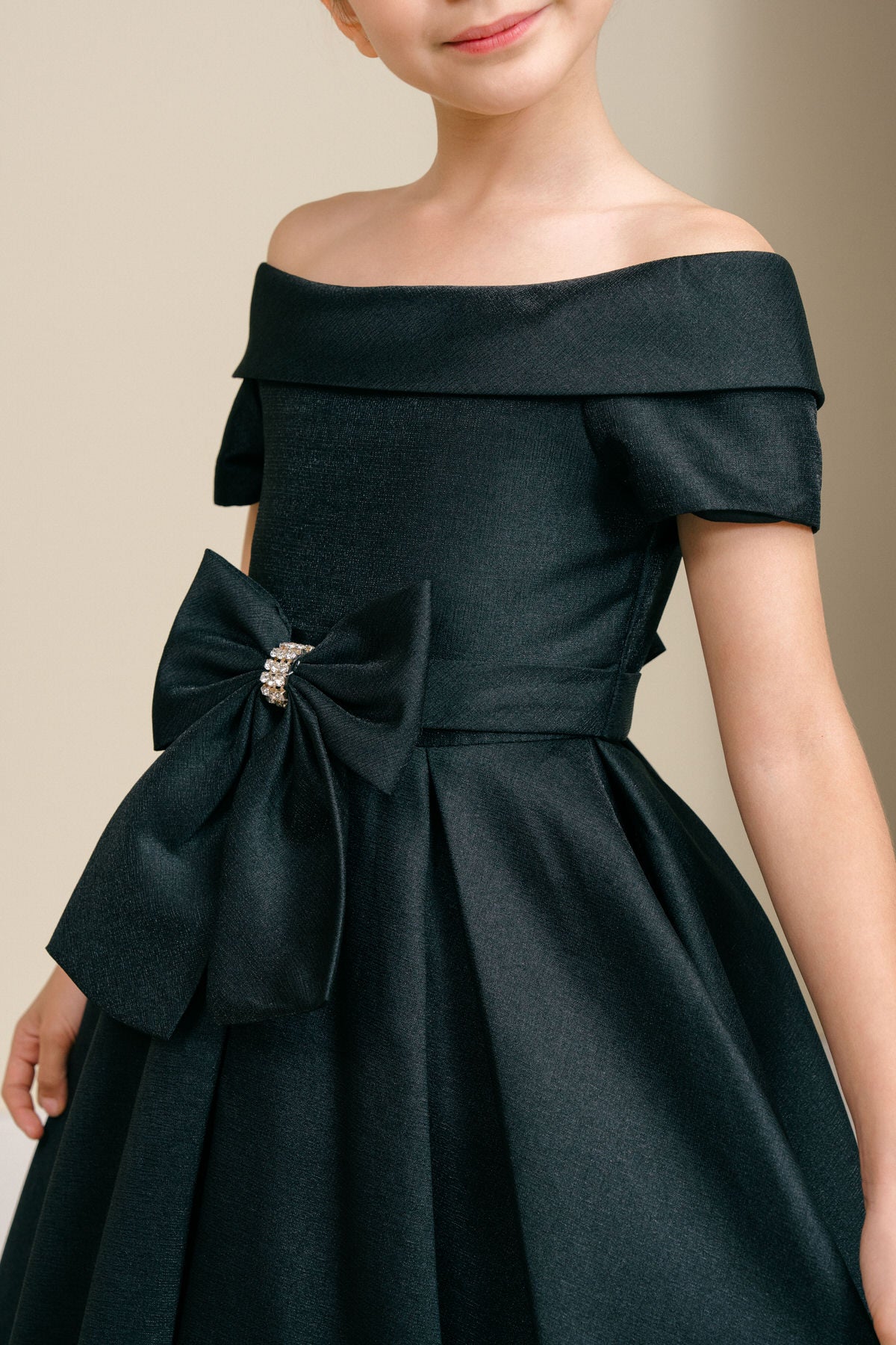 Flower Girl Dresses Midi A Line Ball Gown Flower Girl Dress Black