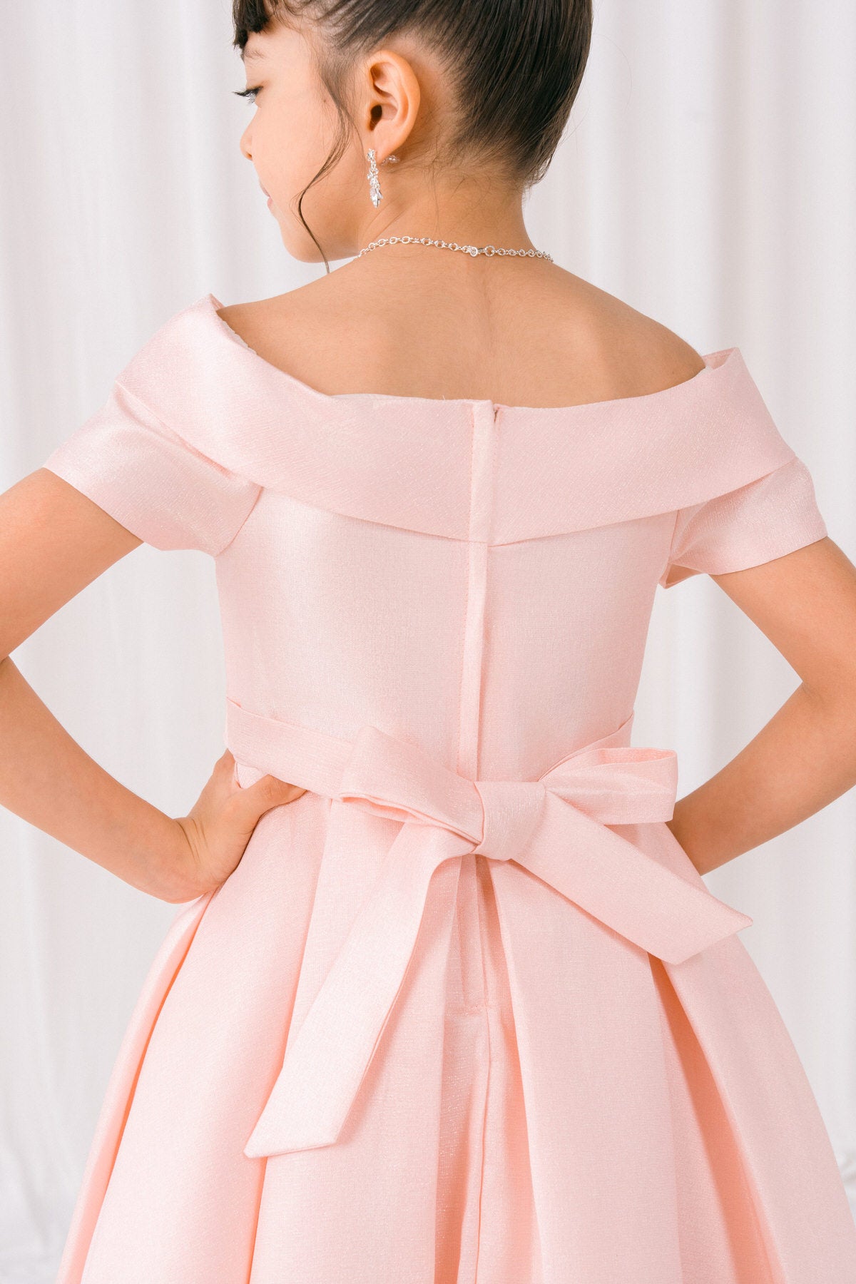 Flower Girl Dresses Midi A Line Ball Gown Flower Girl Dress Blush