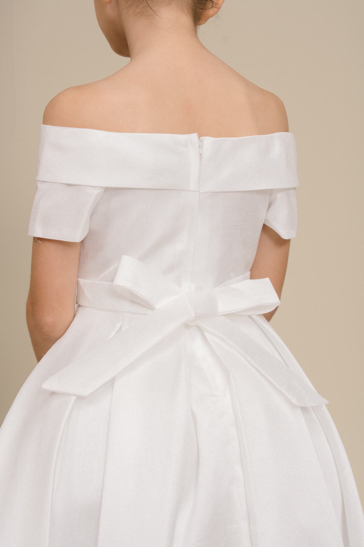 Flower Girl Dresses Midi A Line Ball Gown Flower Girl Dress White