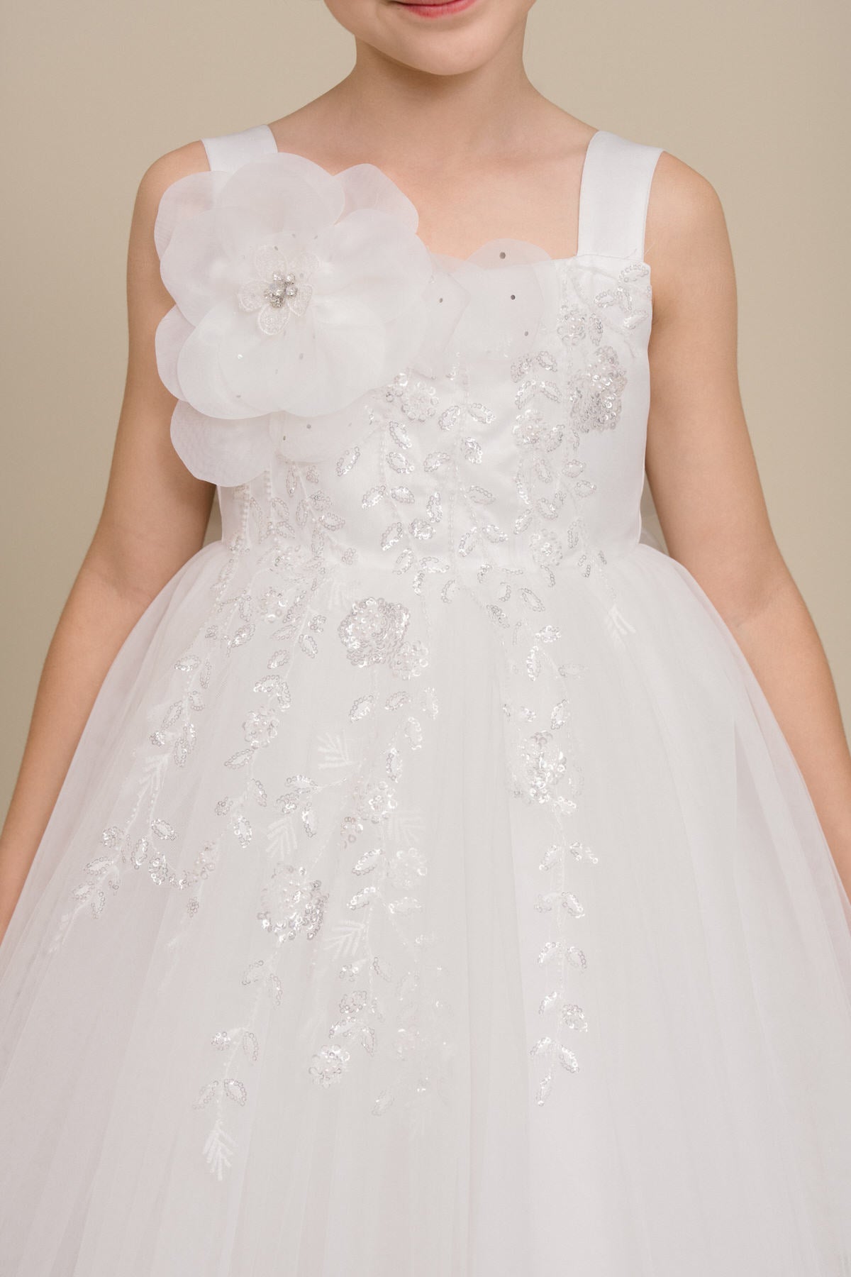 Flower Girl Dresses Floral A Line Short Homecoming Flower Girl Dress White