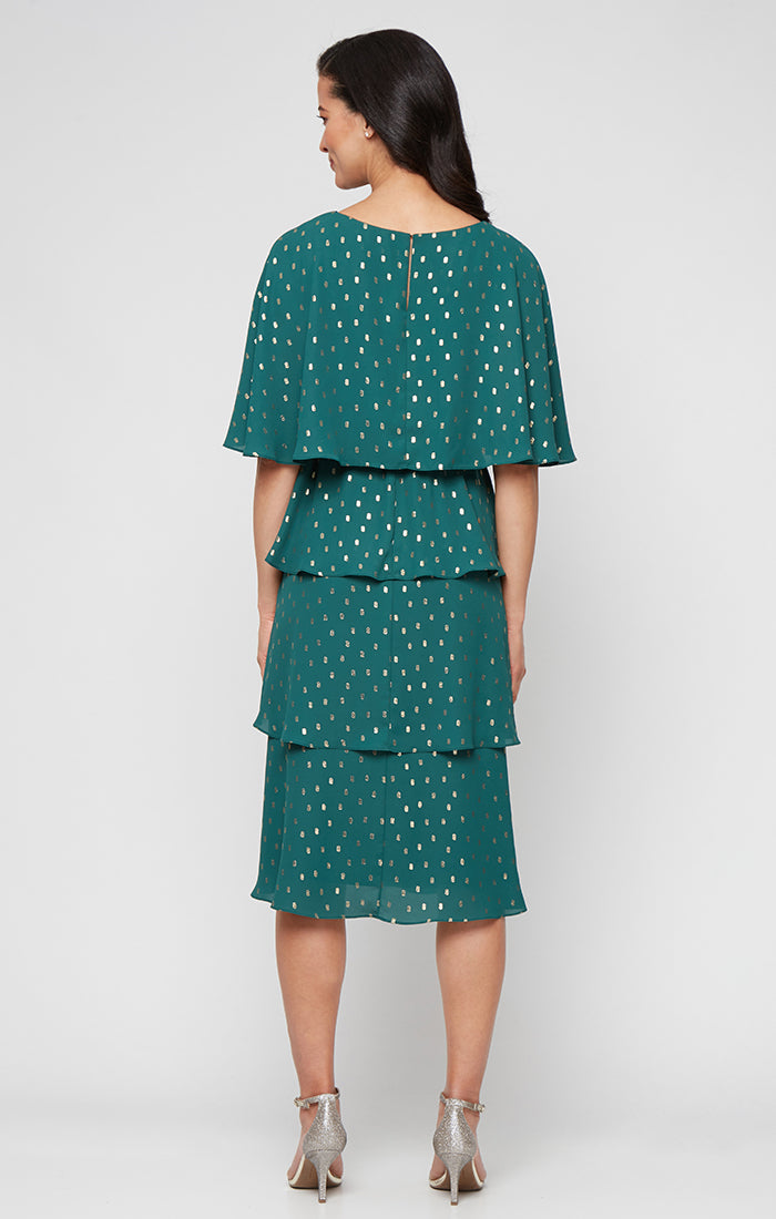 Cocktail Dresses Short Ruffle Midi Cocktail Dress Pine