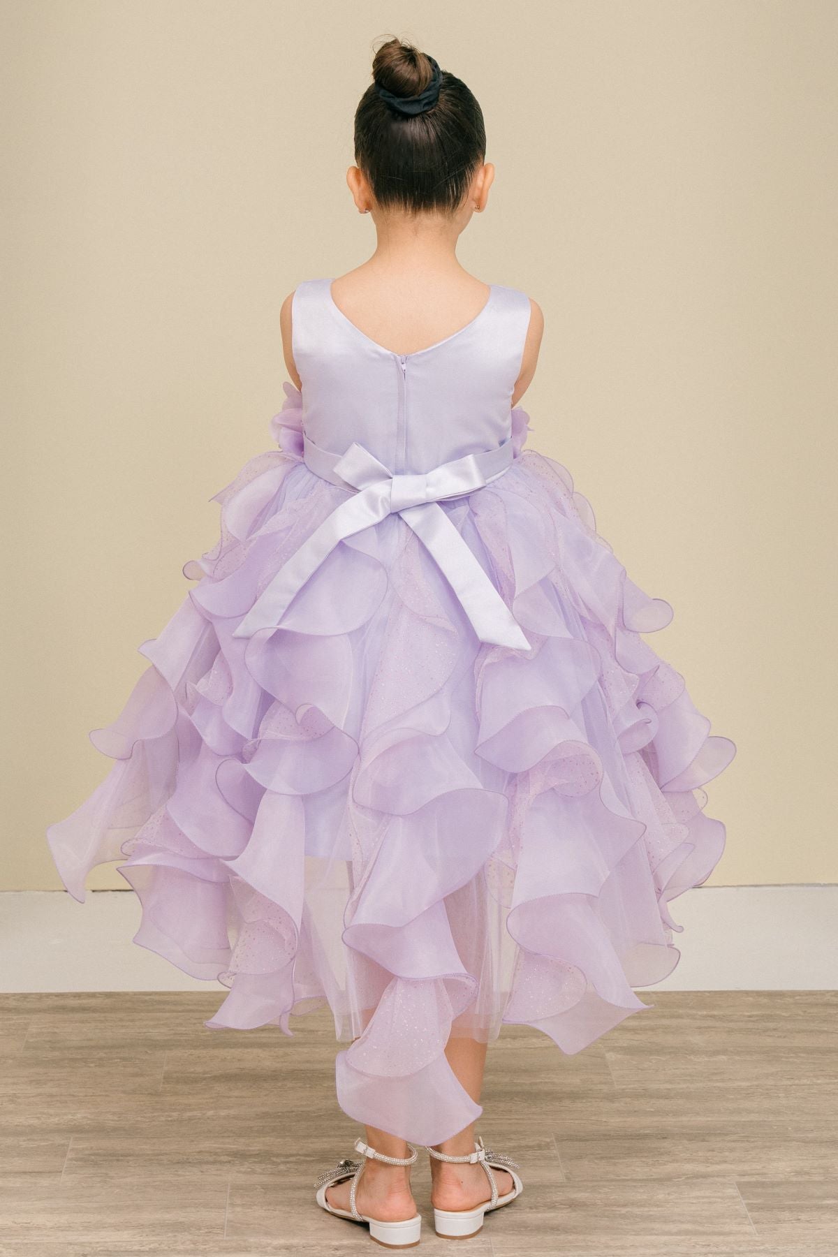 Flower Girl Dresses Sequin Beaded Ruffle A Line Flower Girl Dress Lilac