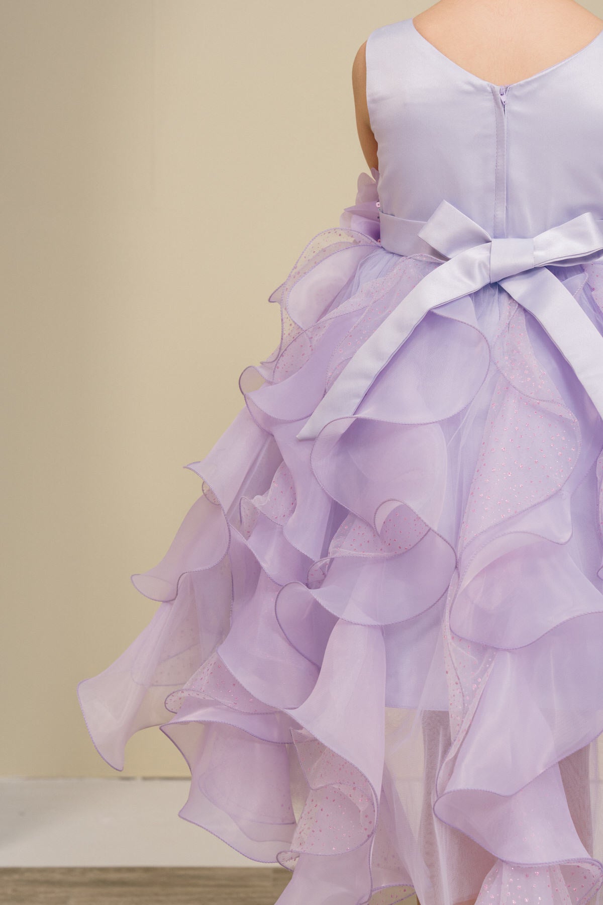 Flower Girl Dresses Sequin Beaded Ruffle A Line Flower Girl Dress Lilac