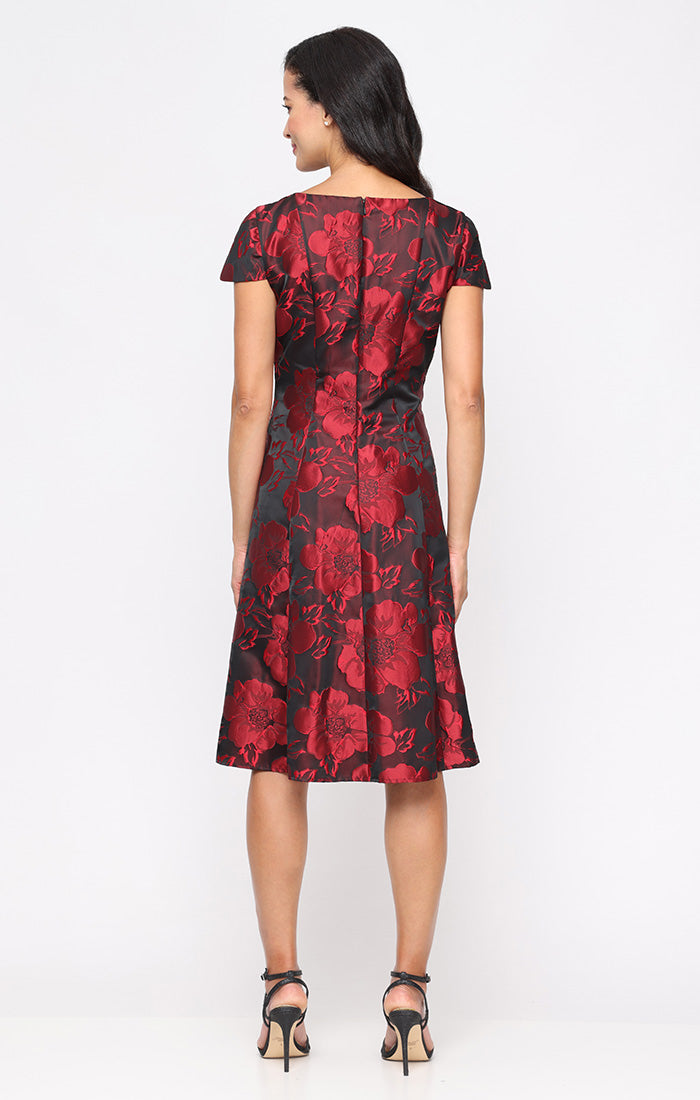 Cocktail Dresses Short A Line Print Cocktail Dress Red/Black