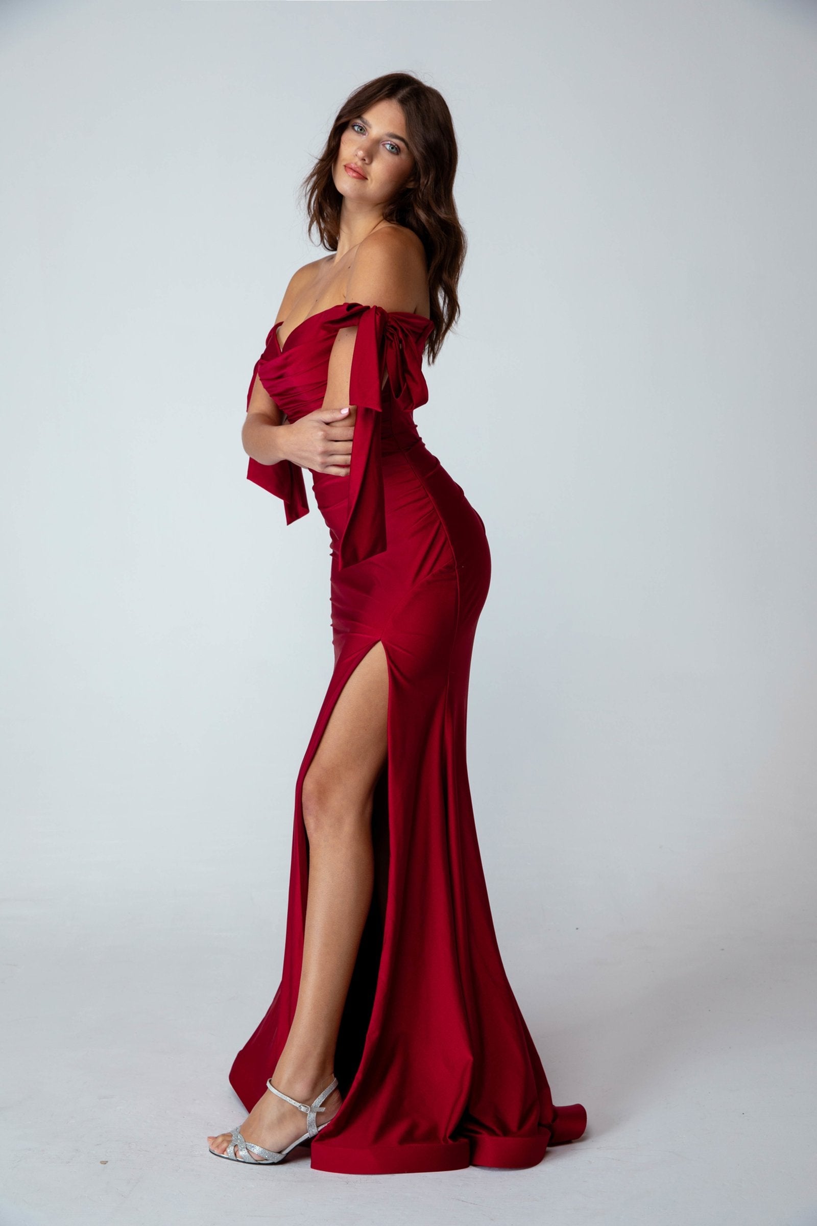 Prom Dresses Long Fitted Formal Prom Dress Eureka Fashion 9181 Burgundy