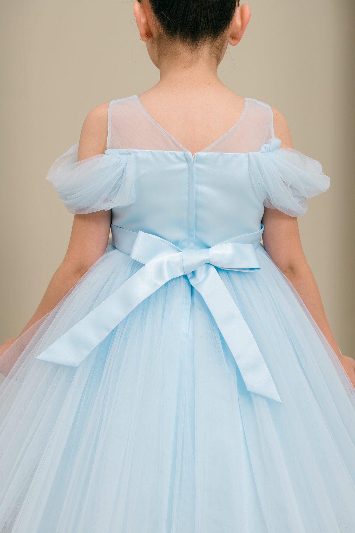 Flower Girl Dresses Ball Gown A Line Floral Short Flower Girl Dress Blue