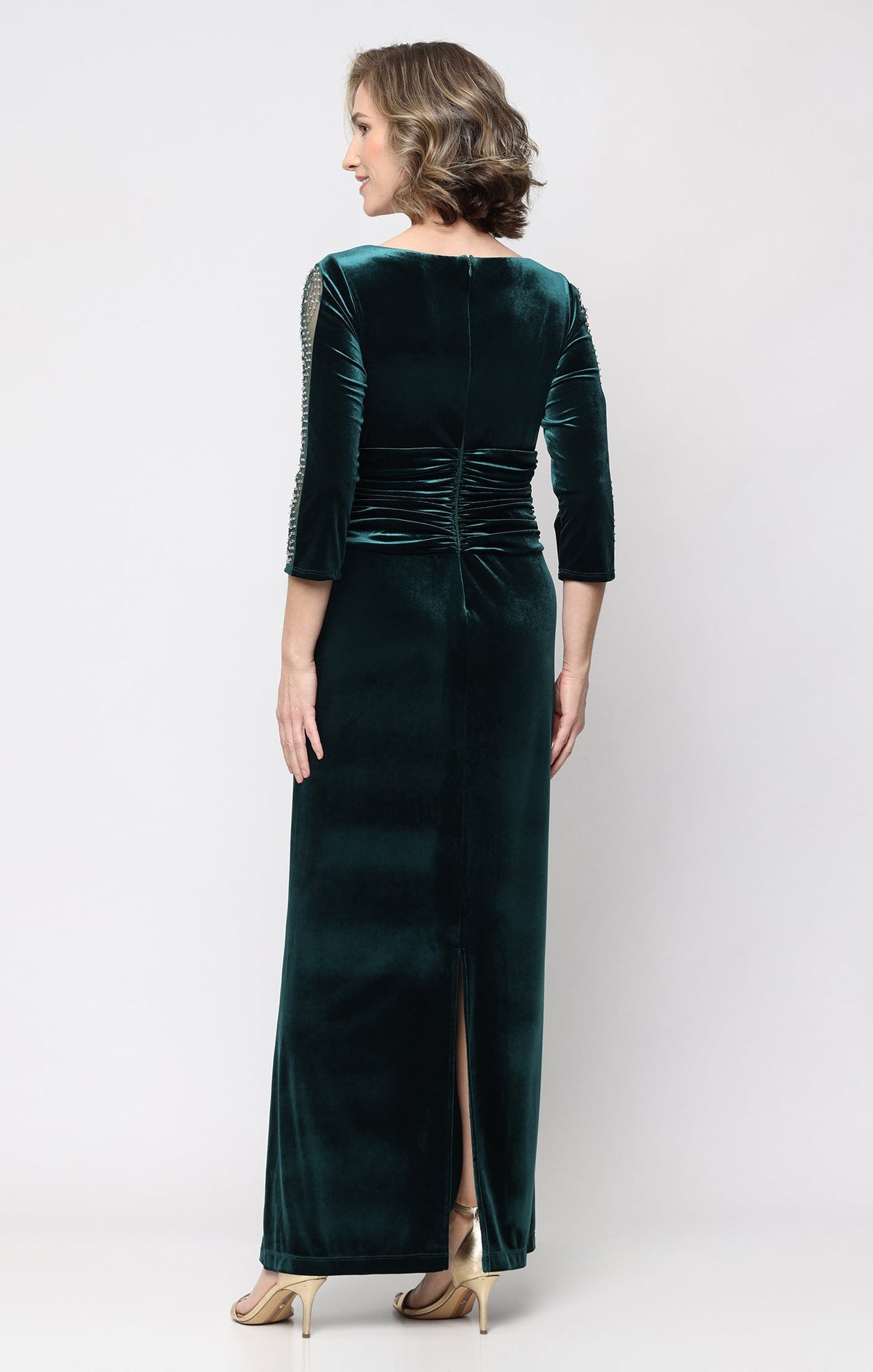 Scoop Floor-Length Velvet Occasion Sheath/Column SL Fashions 9190197