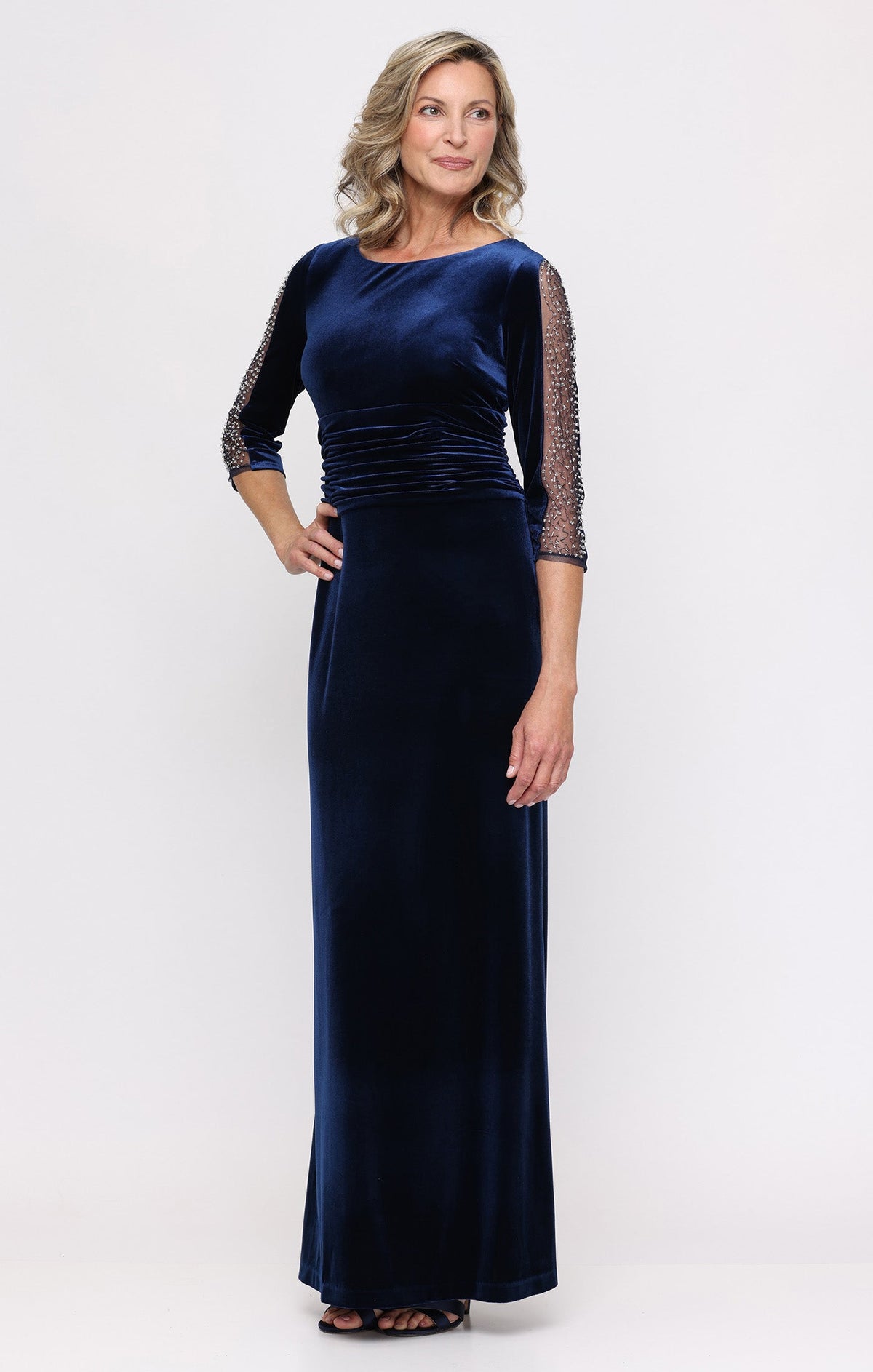 Scoop Floor-Length Velvet Occasion Sheath/Column SL Fashions 9190197