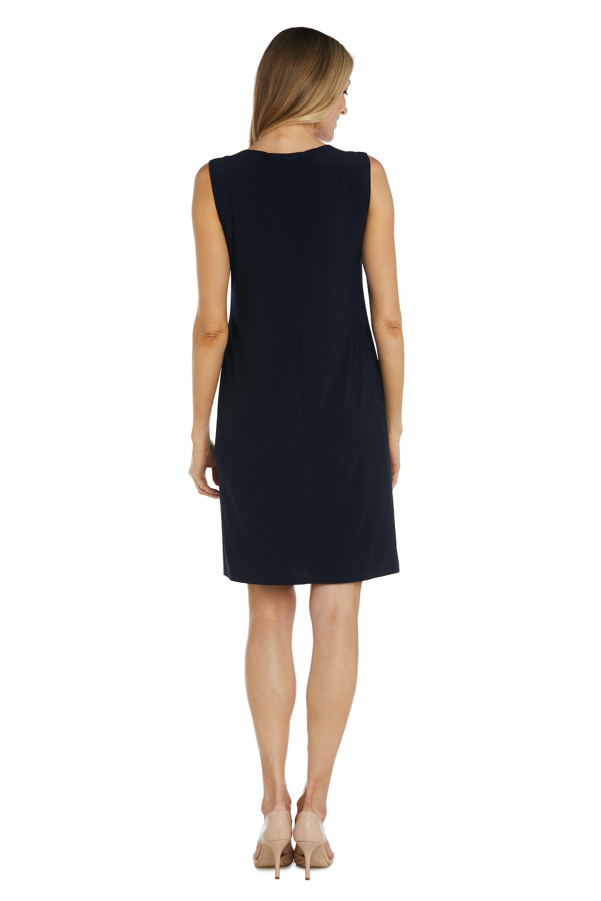 Mother of the Bride Dresses Printed Short Mother of the Bride Jacket Dress Navy/Silver