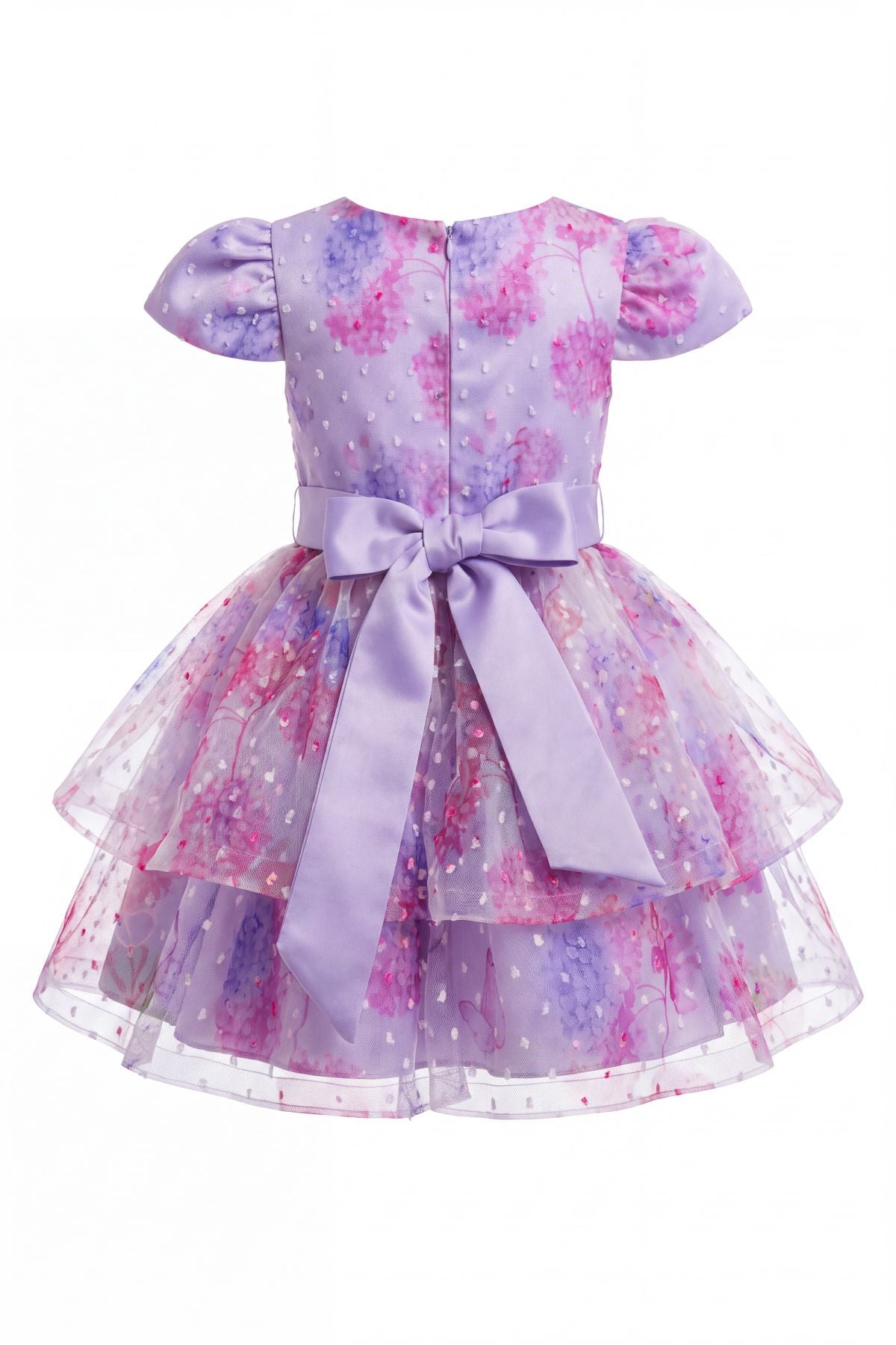 Jewel Neck Cap Sleeve Floral Tulle Toddler Formal Dress Cinderella Couture 9193B