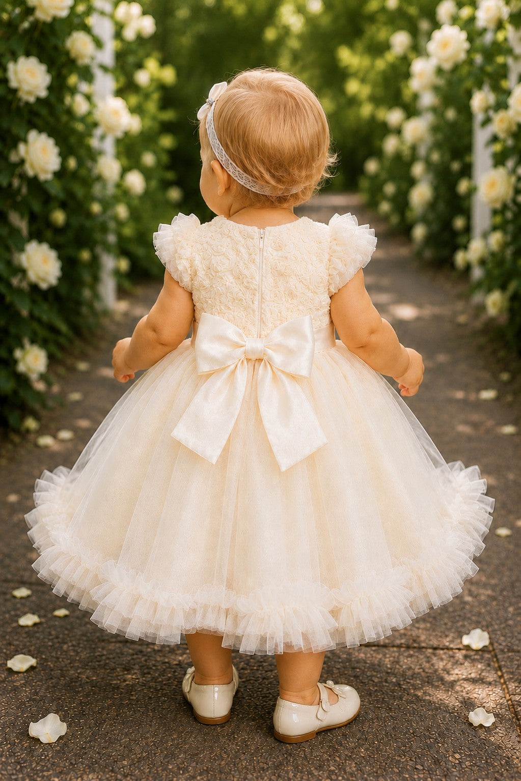 Floral Tea-Length Tulle Baby and Toddler Ball Gown Cinderella Couture 9209B