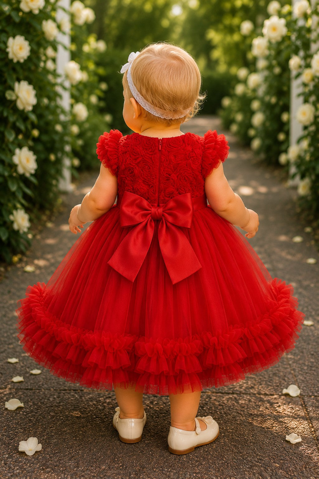 Floral Tea-Length Tulle Baby and Toddler Ball Gown Cinderella Couture 9209B