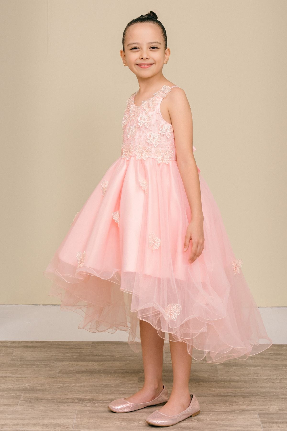 Flower Girl Dresses Lace Applique A Line Flower Girl Dress Blush