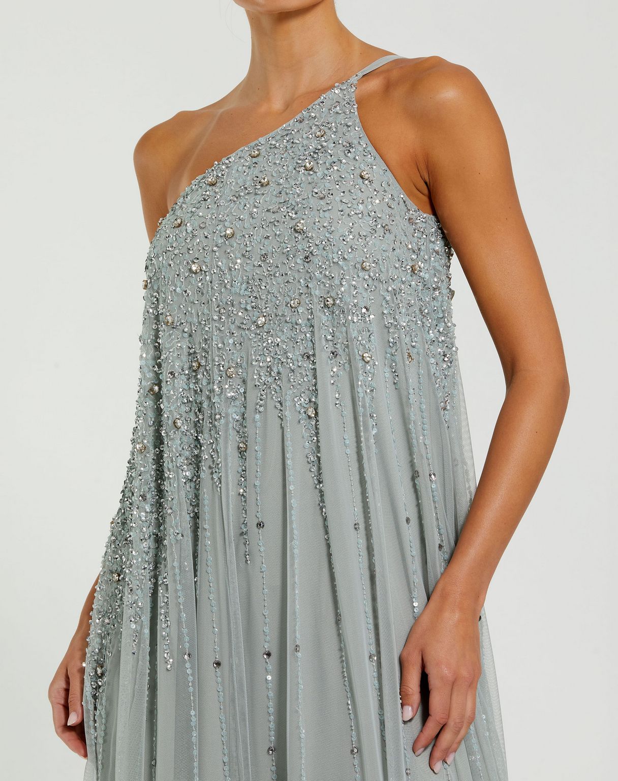 Formal Dresses Long One Shoulder Formal Dress Sage
