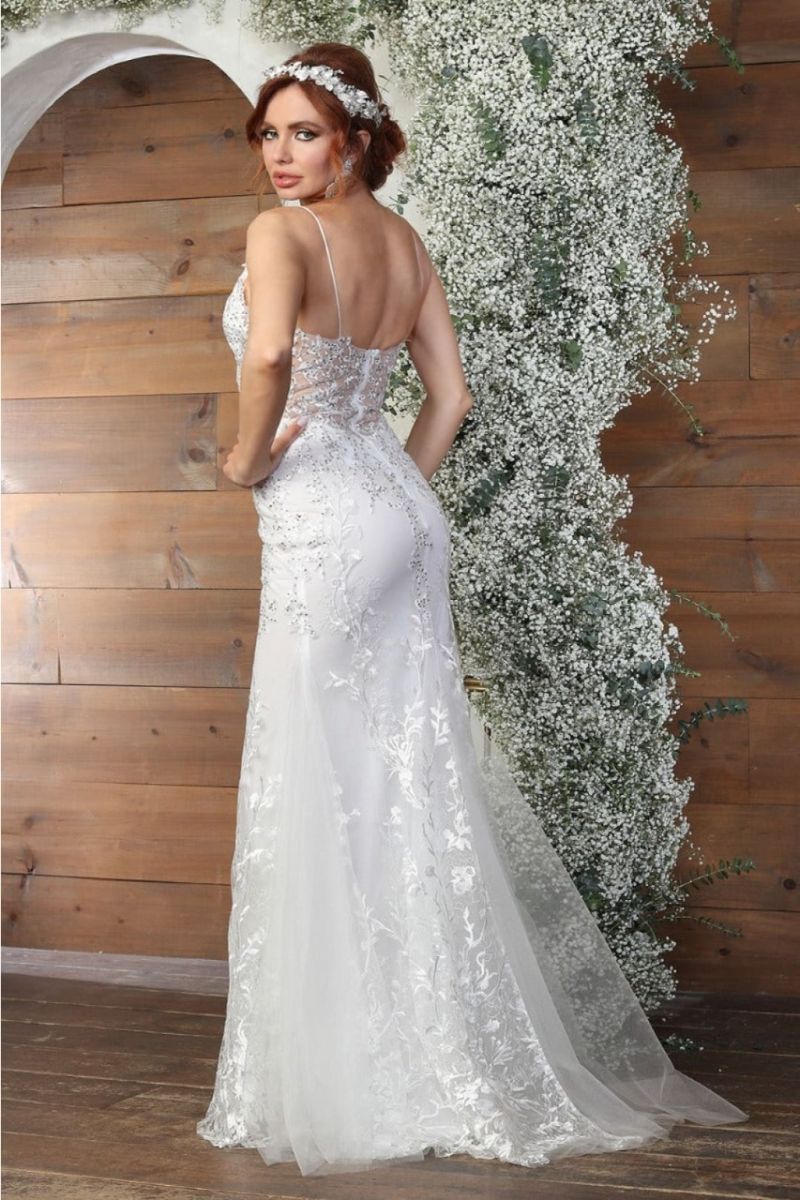 V-Neck Floor-Length Tulle Prom Mermaid Dress May Queen 2030