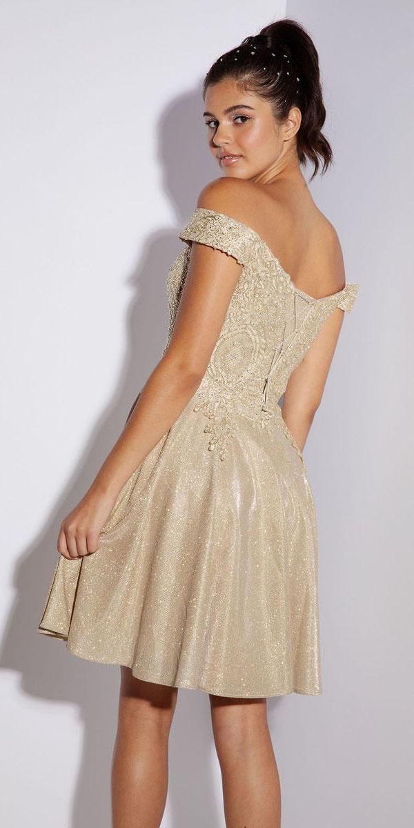 Cocktail Dresses Short A Line Lace Cocktail Dress Eureka Fashion 9366 Champagne