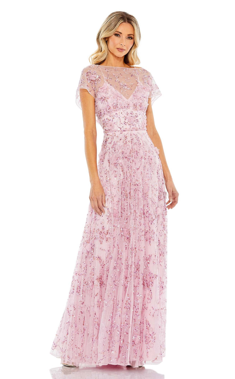 Formal Dresses Long Sequins Formal Prom Dress Candy Pink