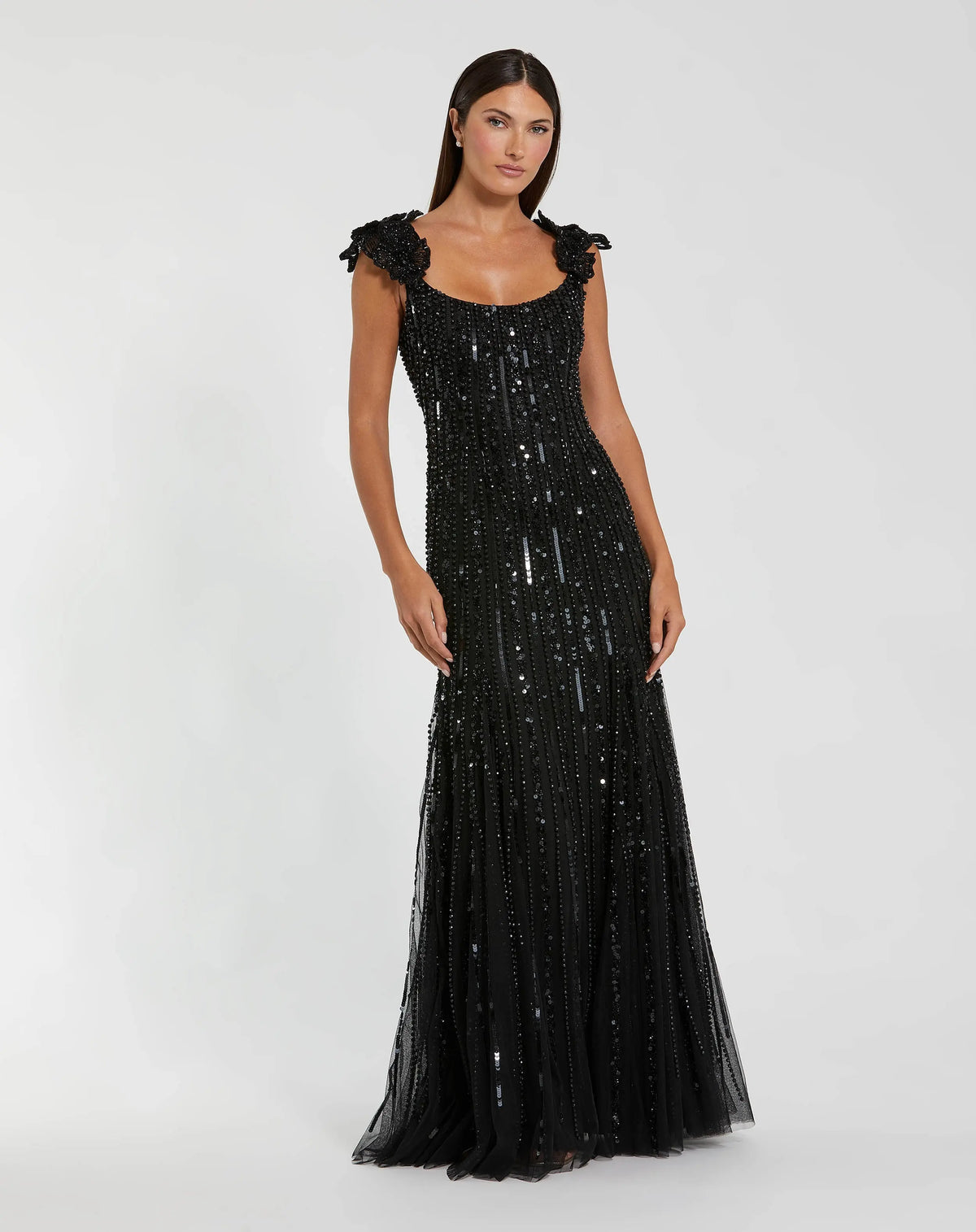 Formal Dresses Long Formal Beaded Evening Dress Black
