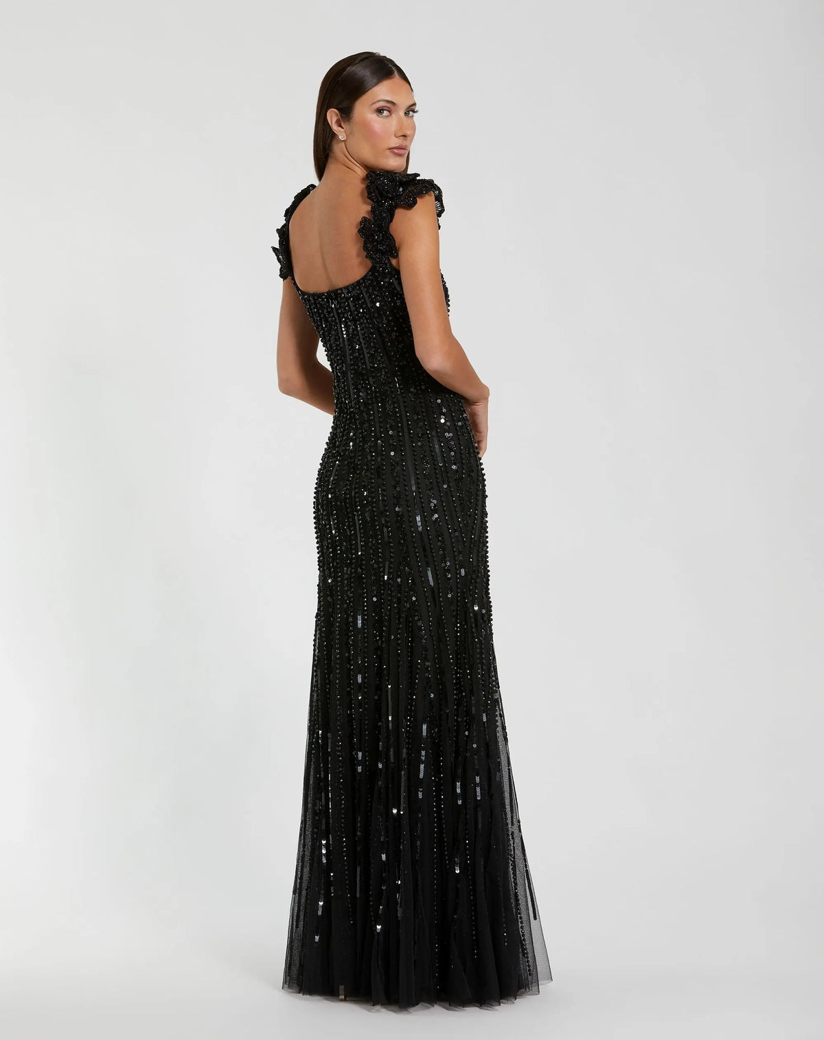 Formal Dresses Long Formal Beaded Evening Dress Black