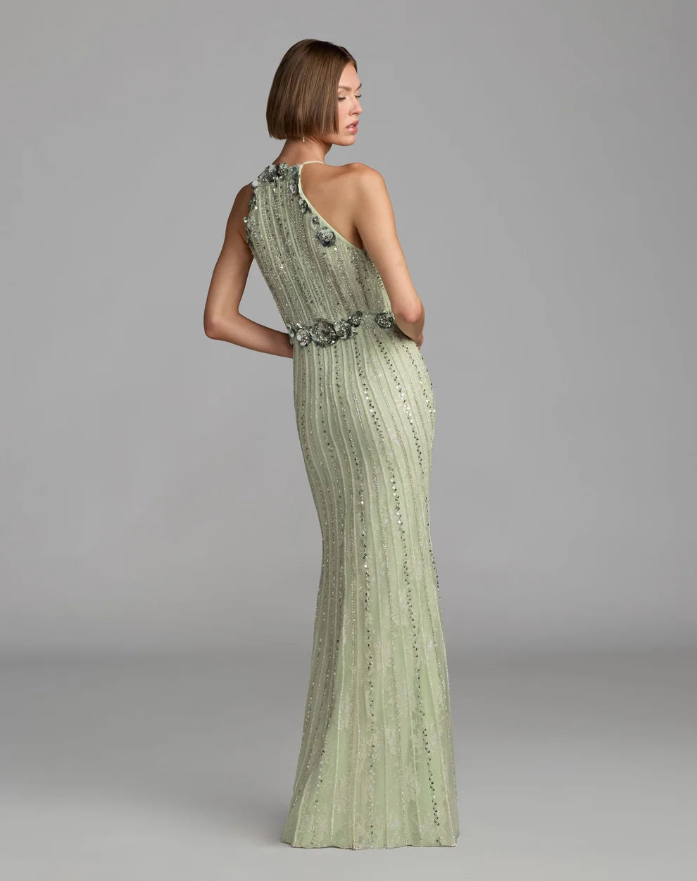Halter Floor-Length Sequin Formal Sheath Mac Duggal 94308