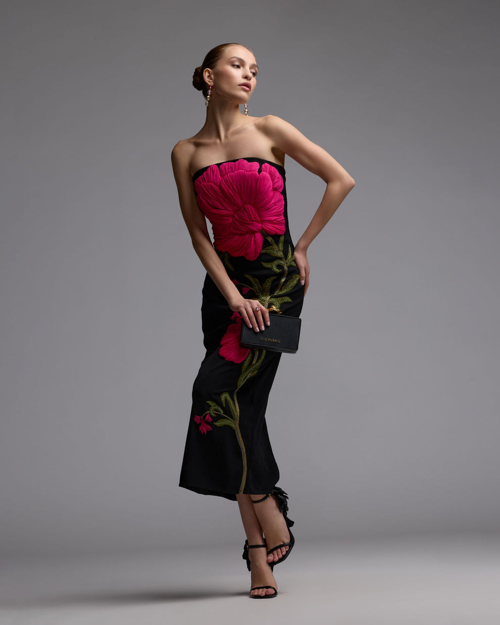Strapless Straight Neck Midi Crepe Evening Sheath/Column Mac Duggal 94359