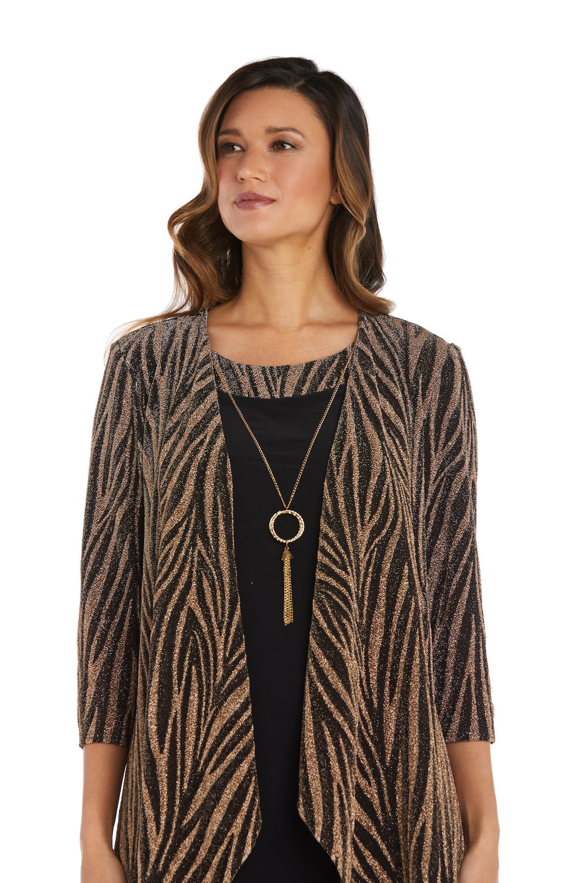 Mother of the Bride Dresses Two Piece Short Jacket Dress Black/Bronze
