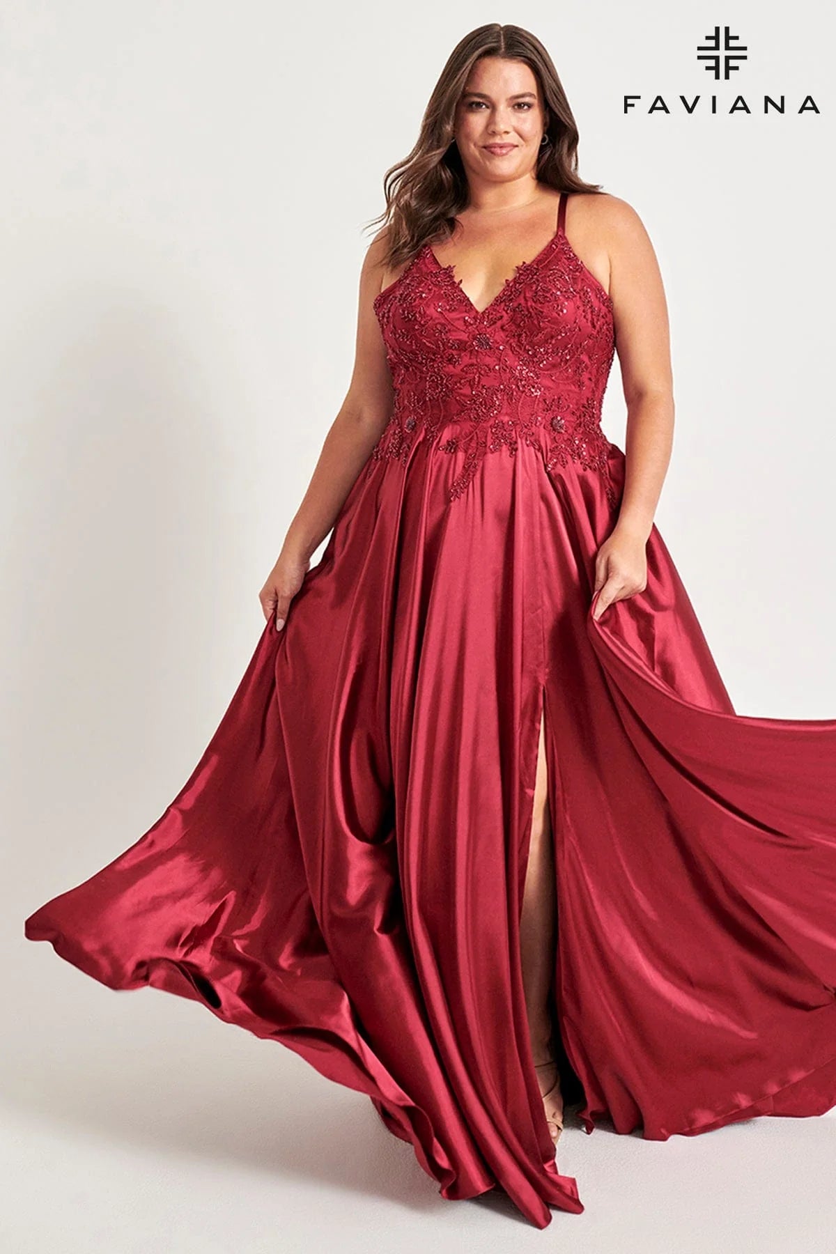 Faviana 9533 Long Formal Plus Size Prom Dress