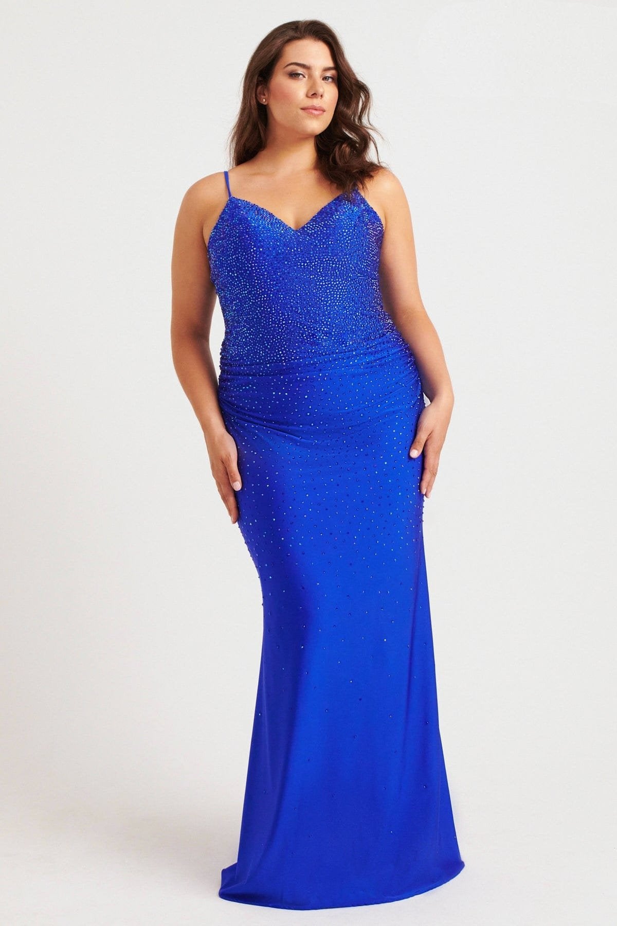 Prom Dresses Long Formal Fitted Prom Plus Size Dress Royal