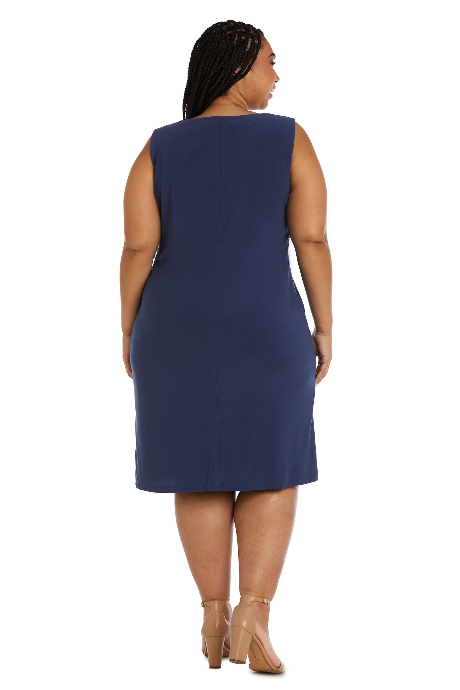 R&M Richards 9587W Sequin Short Jacket Plus Size Dress