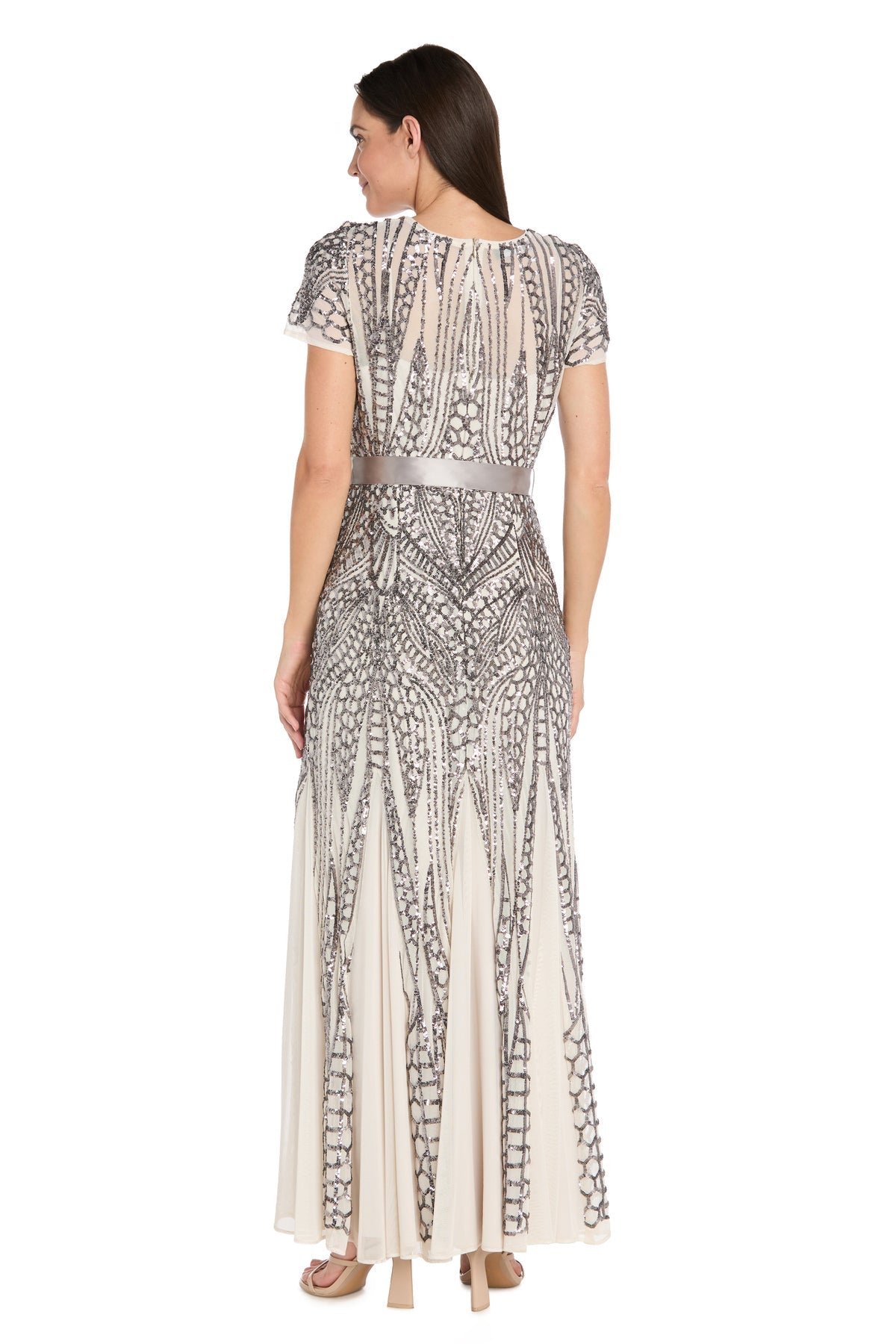 Jewel Neck Long Sequin Mother of the Bride Dress by R&M Richards 9615P