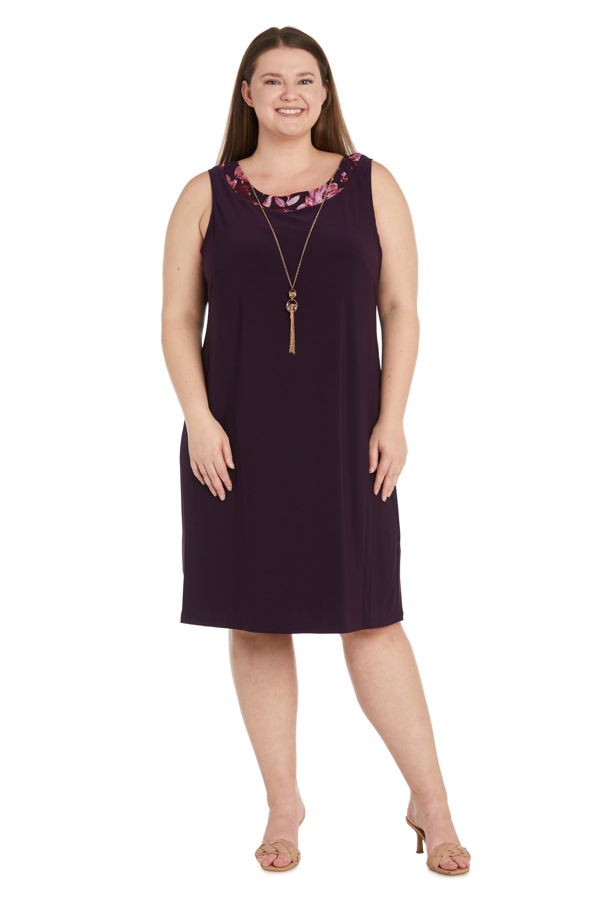 R&M Richards 9646W Short Printed Floral Jacket Mother of the Bride Dress