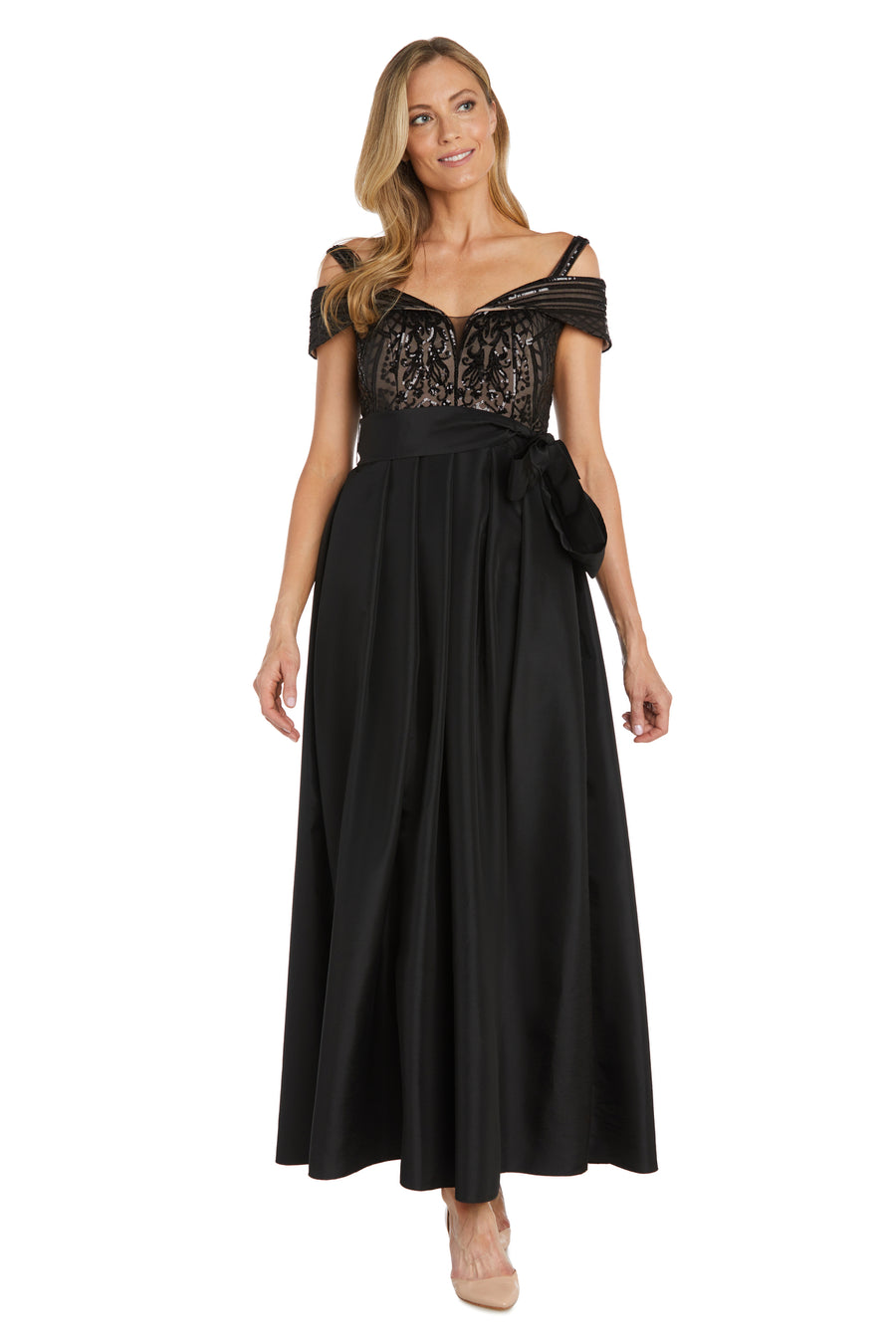 Formal Evening Gown With Slit R&M Richards Women's Lace Sequin Poncho Dress Long Sheath With Thigh-High Slit & Asymmetric Hem Elegant Party Dress Formal Evening Gown With Slit R&M Richards Women's Lace Sequin Poncho Dress Long Sheath With Thigh-High Slit & Asymmetric Hem Elegant Party Dress